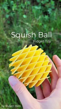 Squish Ball Print in Place Fidget Toy 3d model