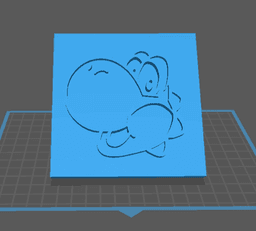 Plaque tête de Yoshi 3d model