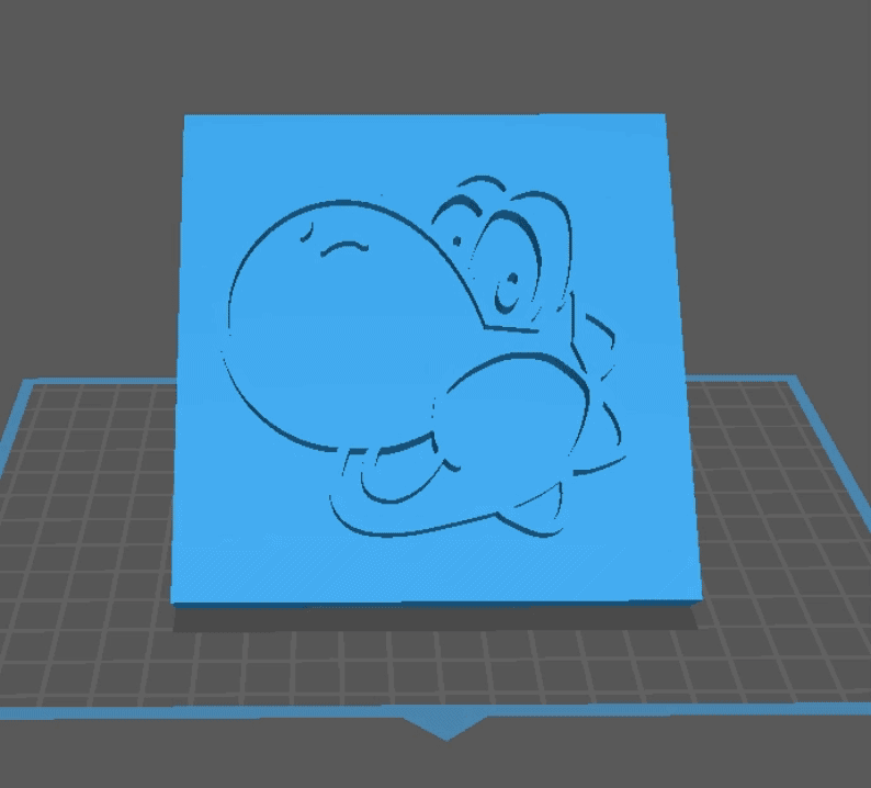 Plaque tête de Yoshi 3d model