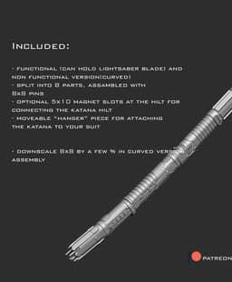 Ronin lightsaber - functional 3d model