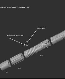 Ronin lightsaber - functional 3d model