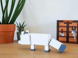Minecraft Articulated Arctic Fox - 3MF Multipart File 3d model