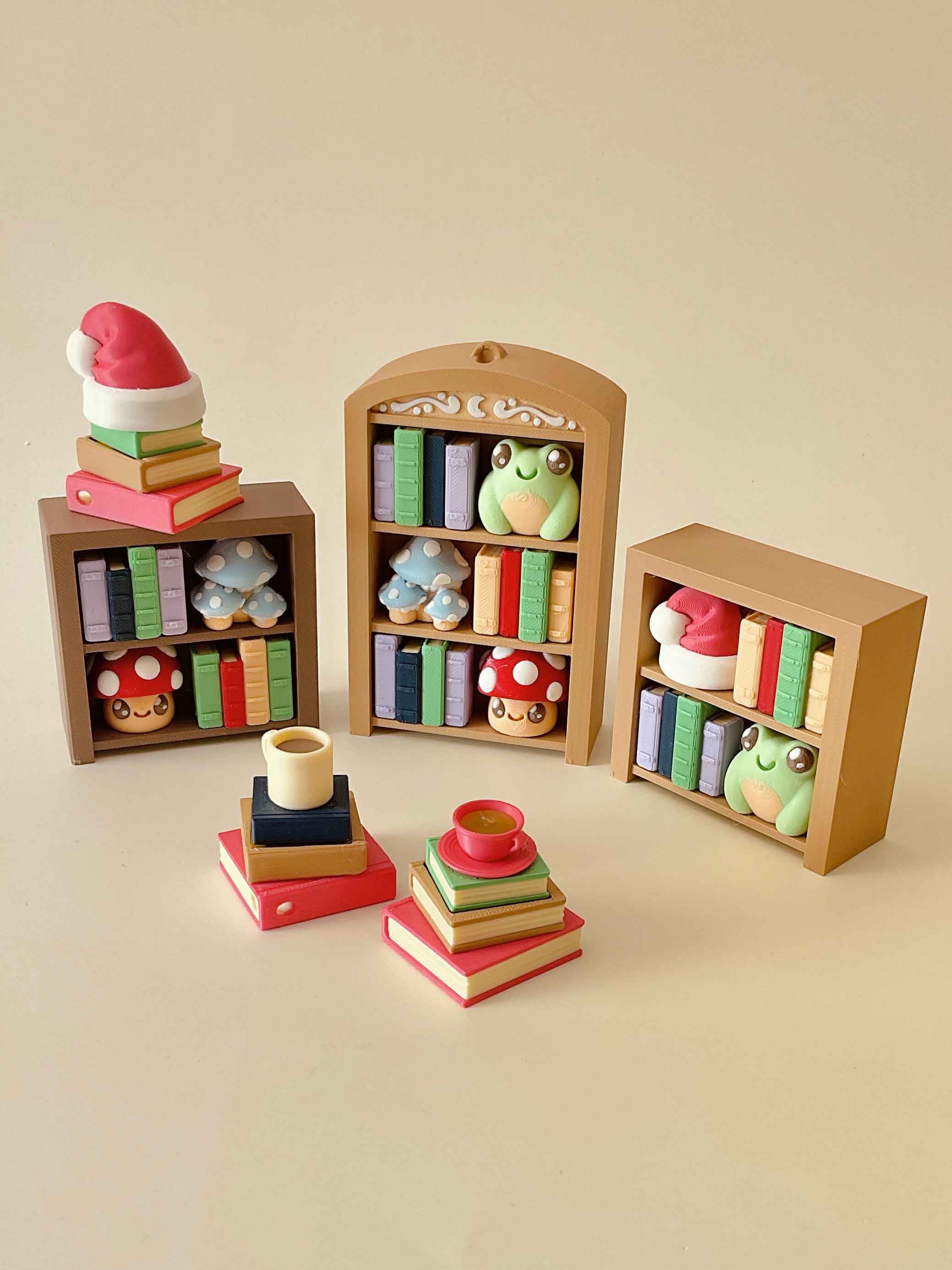 Cozy Book Nook Multi Clicker Keychain Fidget Toy Bundle 3d model