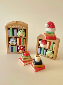 Cozy Book Nook Multi Clicker Keychain Fidget Toy Bundle 3d model
