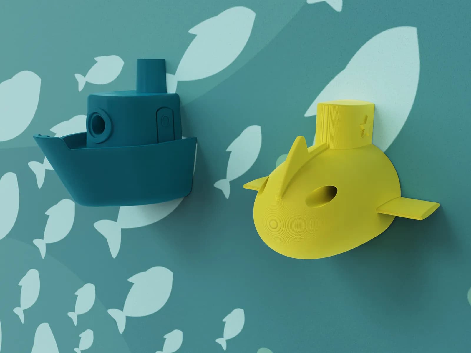 Coat Hooks - Boat and Submarine 3d model