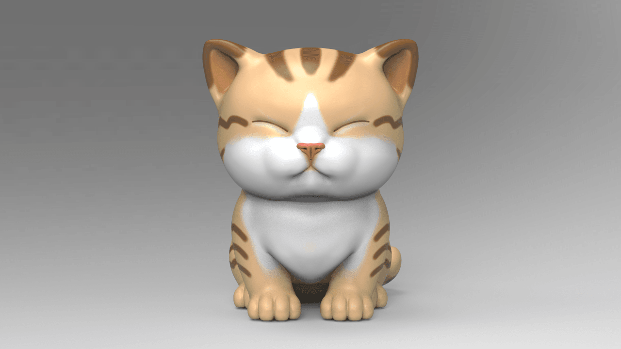 Cute Kitten V3 3d model