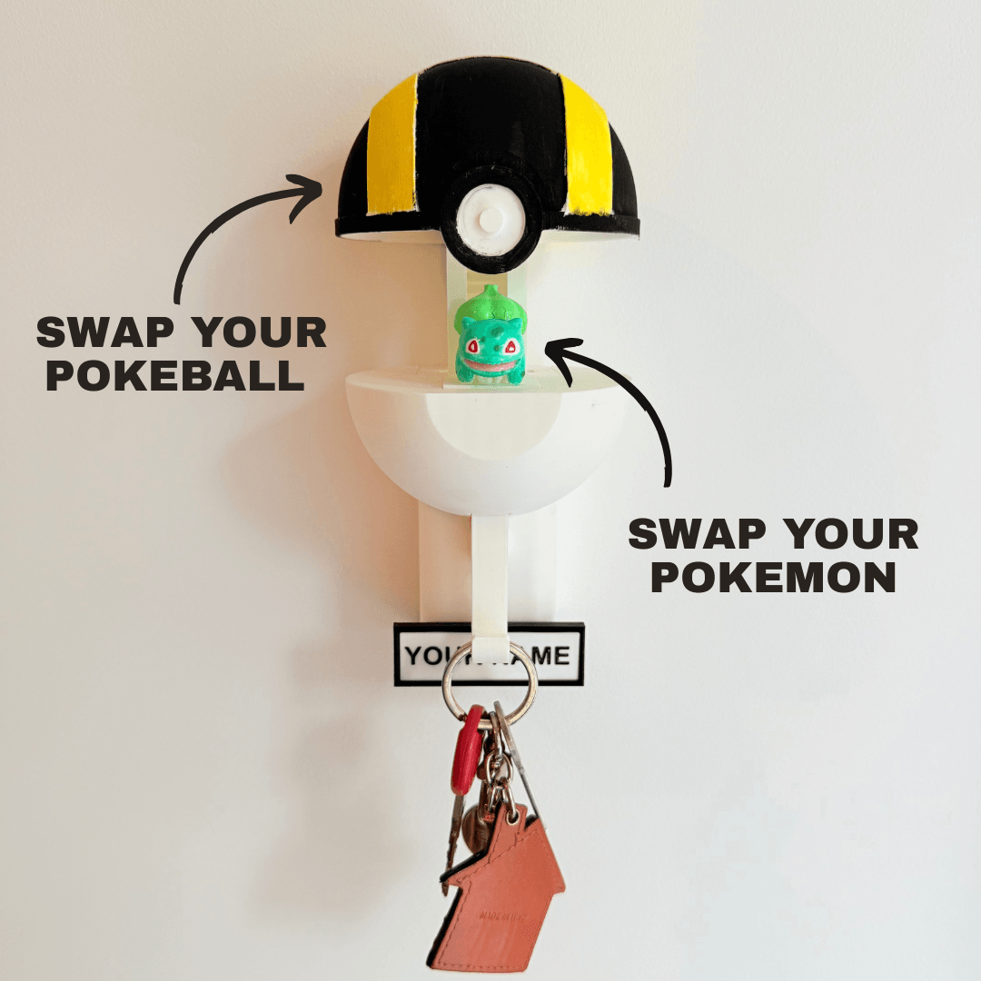 Bulbasaur and Ultraball Key Holder 3d model