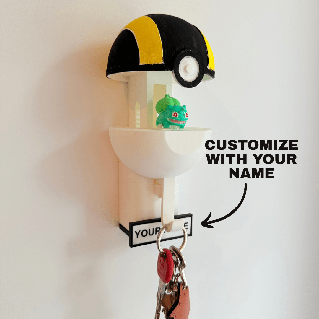 Bulbasaur and Ultraball Key Holder 3d model