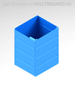 3x4x2.5 LU - Labelled - MultiBin Simple Drawer 3d model