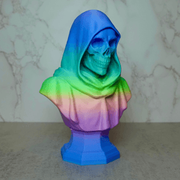 Hooded Skeleton Bust 3d model