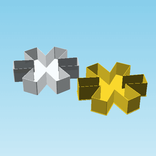 HEAVY ASTERISK, nestable box (v1) 3d model