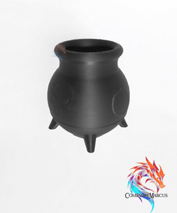 Cauldron Skull Planter / no supports 3d model
