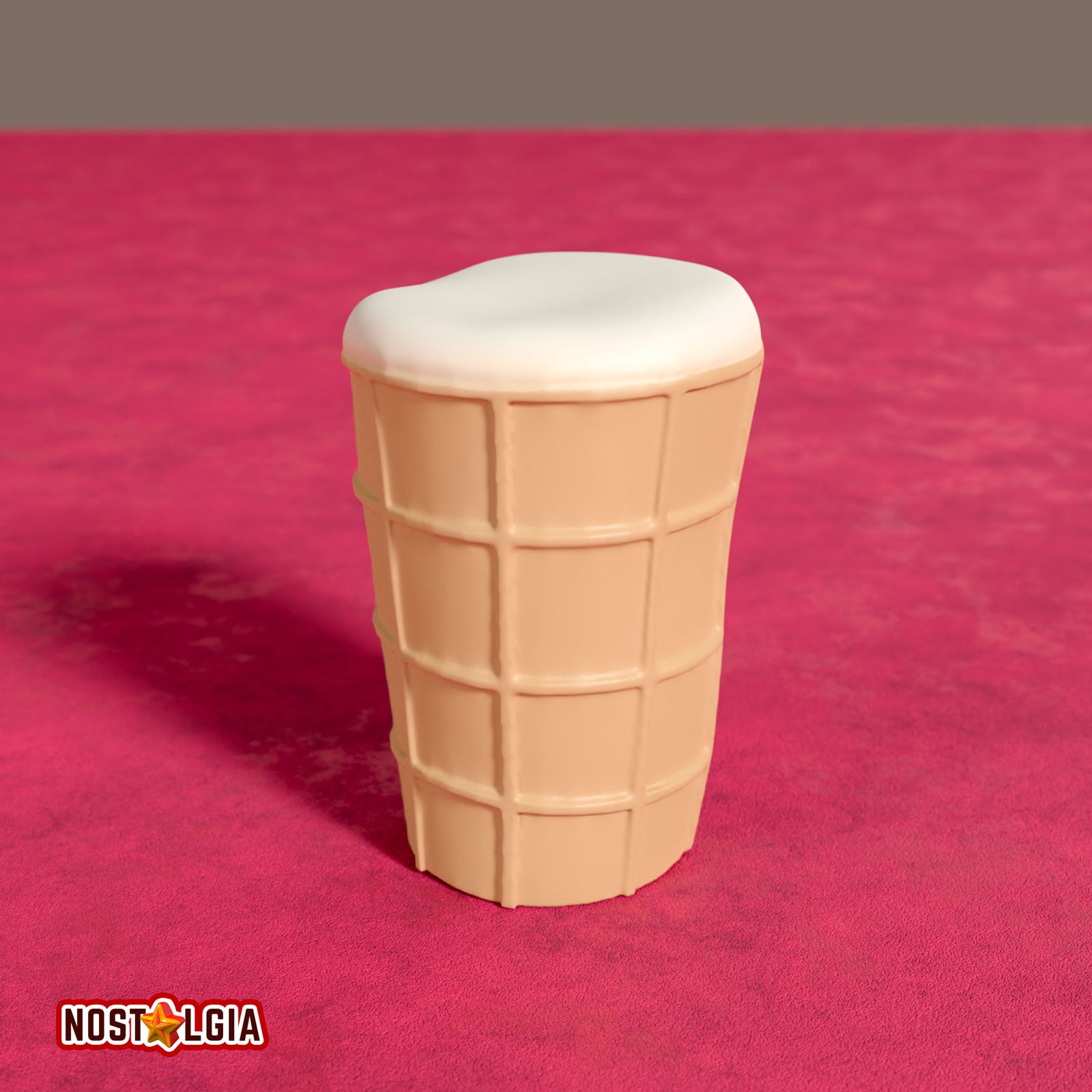 Ice cream in a waffle cup 3d model