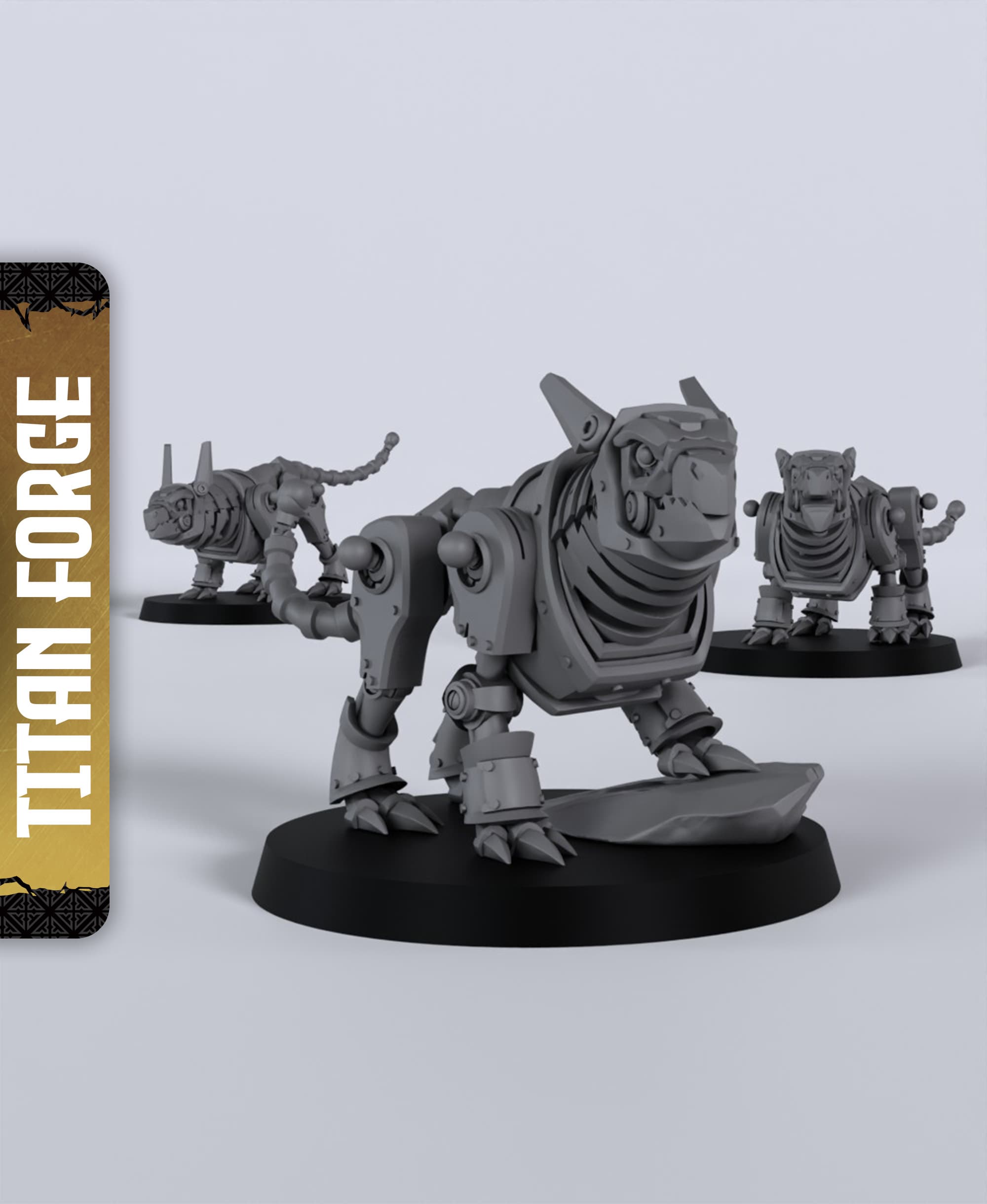 Construct Dogs - With Free Dragon - 5e DnD Inspired for RPG and Wargamers 3d model