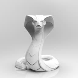 Mystical Cobra Snake Minimalist Sculpture 3d model