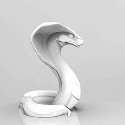 Mystical Cobra Snake Minimalist Sculpture 3d model
