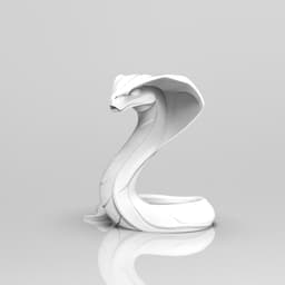 Mystical Cobra Snake Minimalist Sculpture 3d model