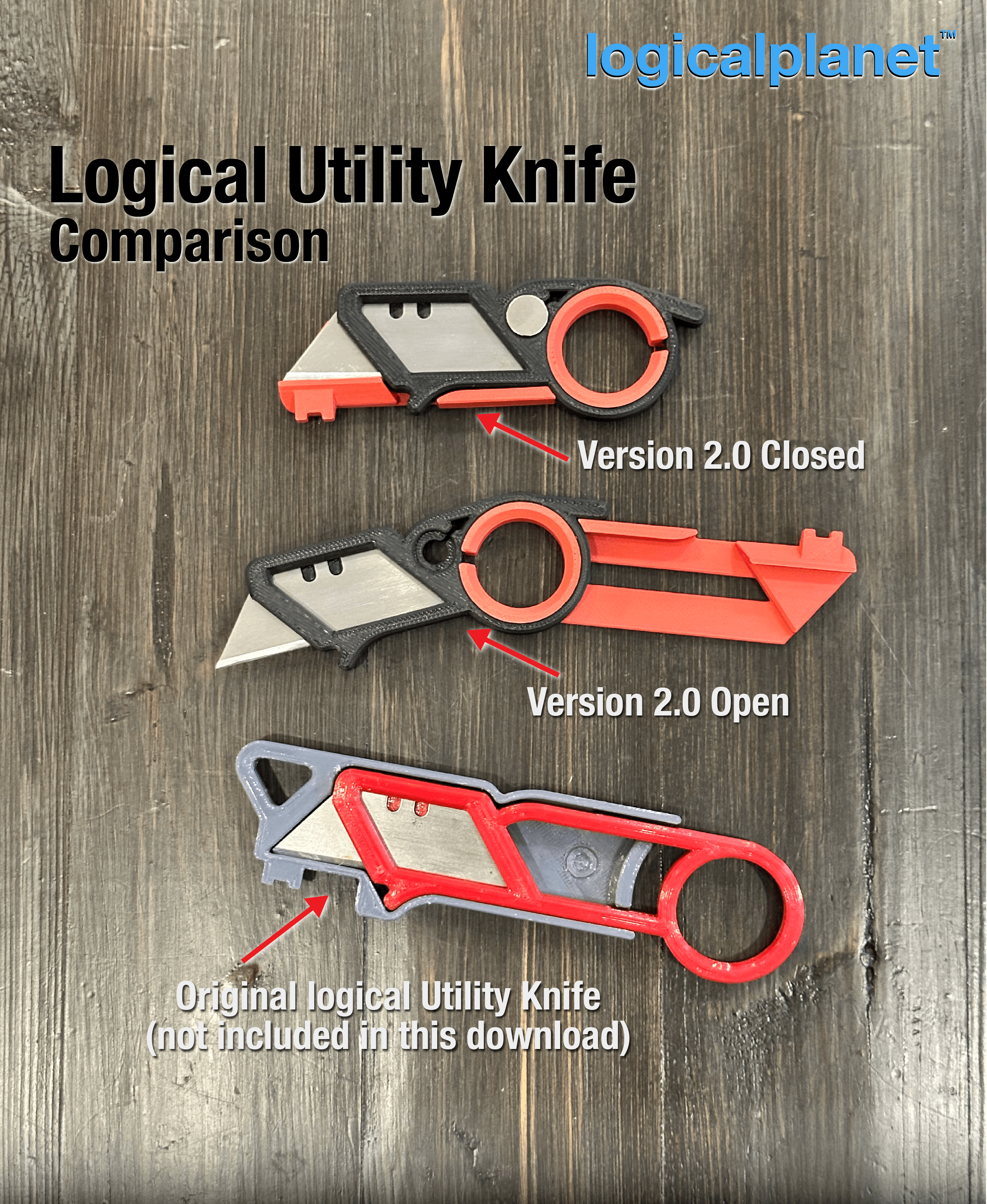 Logical Utility Knife version 2.0 3d model