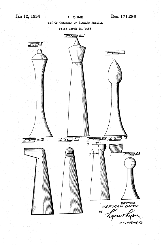 Herman Ohme Chess Set 3d model