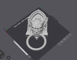 Door Knocker – Ring Prints Inside, No Assembly 3d model
