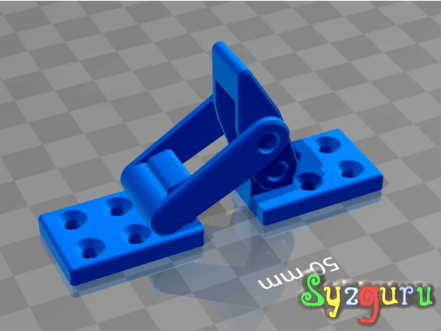 Latch+toggle+lock+samesize 3d model