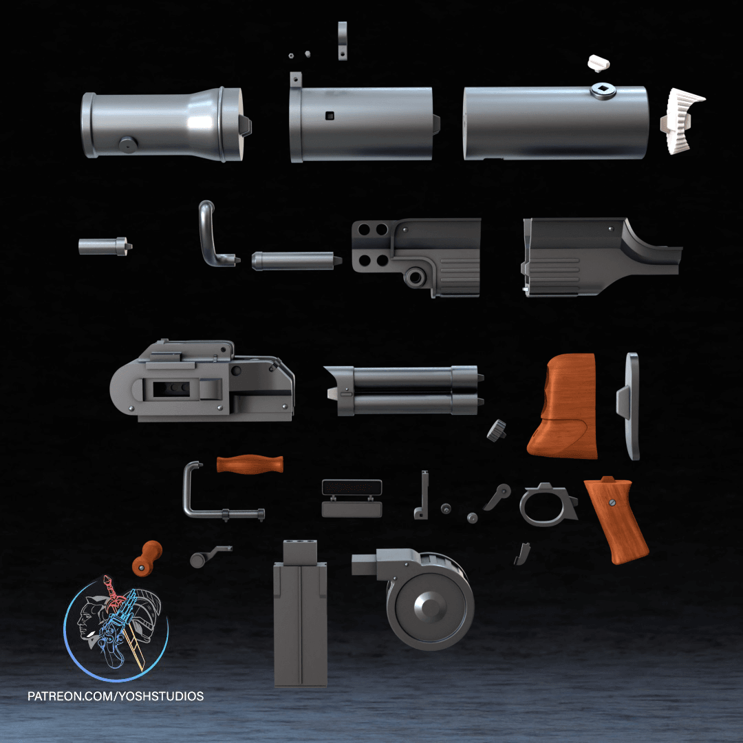 Assault Rifle 3D Printer STL File 3d model