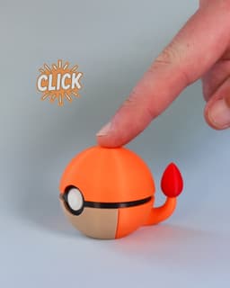Charmander Ball Fidget Clicker Keychain 3d model