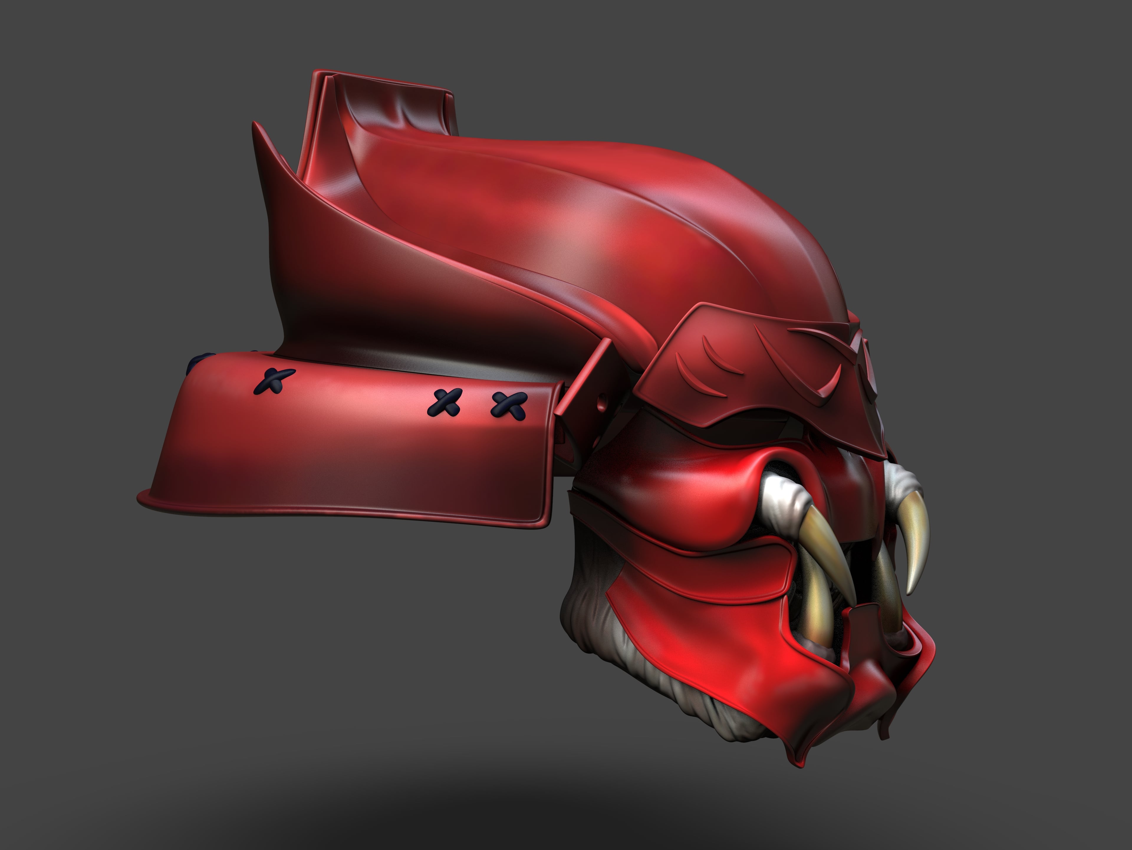 Predator Samurai Helmet 3d model