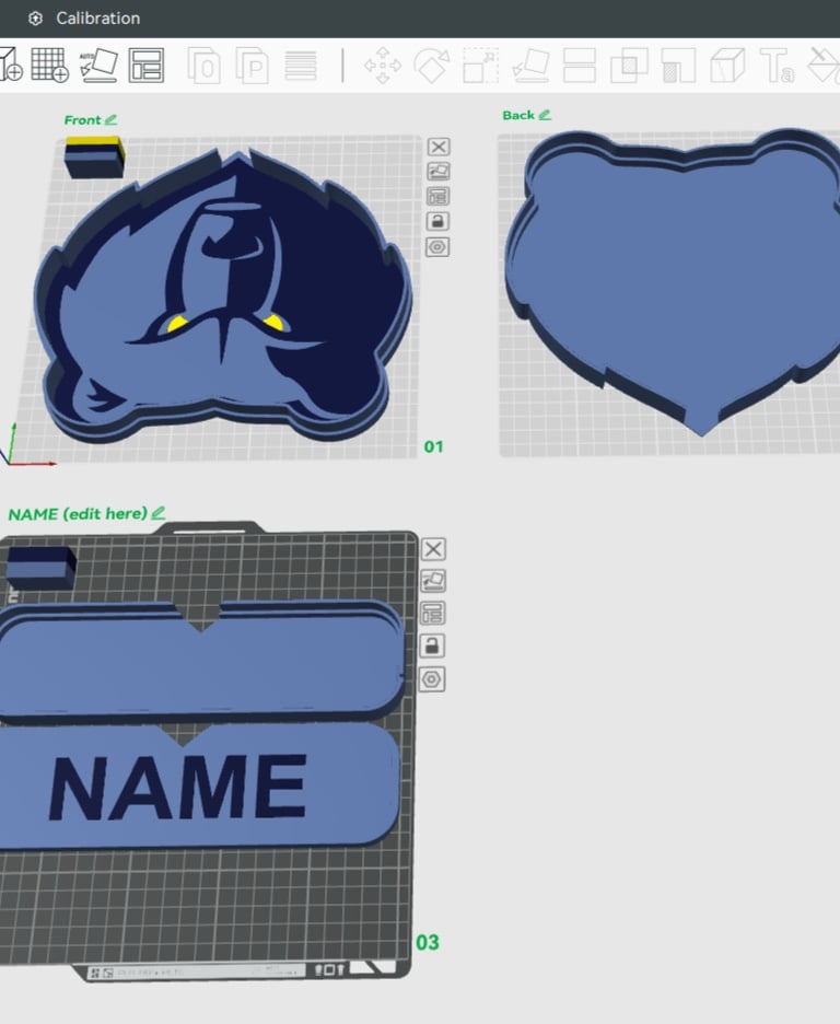 Memphis Grizzlies Sign - LED Strip Compatible 3d model