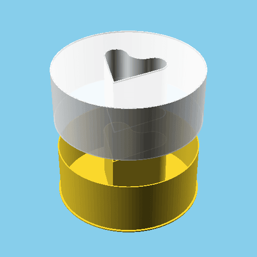 Heart In A Disk, nestable box (v1) 3d model