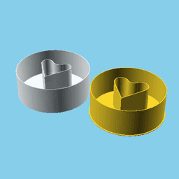 Heart In A Disk, nestable box (v1) 3d model