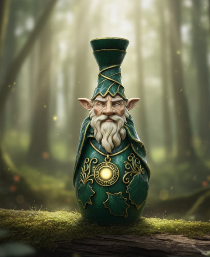 Forest Elf Guardian Bottle 3d model