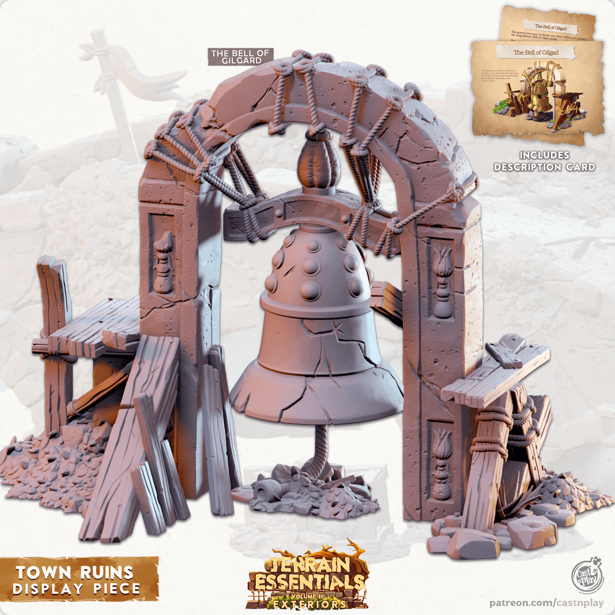Town Ruins Set (Pre-Supported) 3d model
