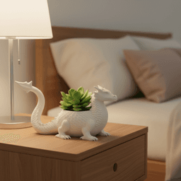 tail flick dragon plant pot 3d model