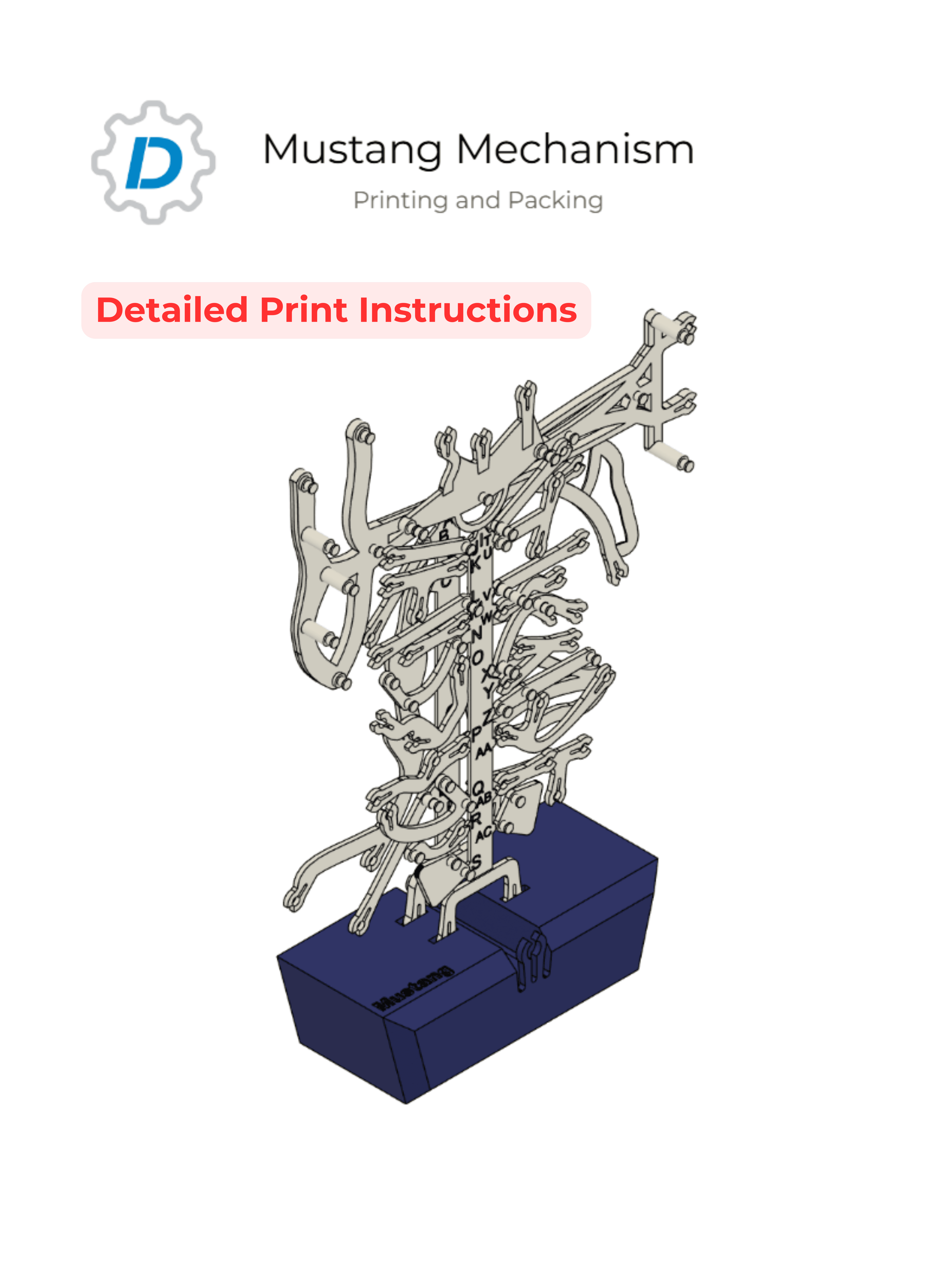 Mustang Mechanism - Kit Card 3d model
