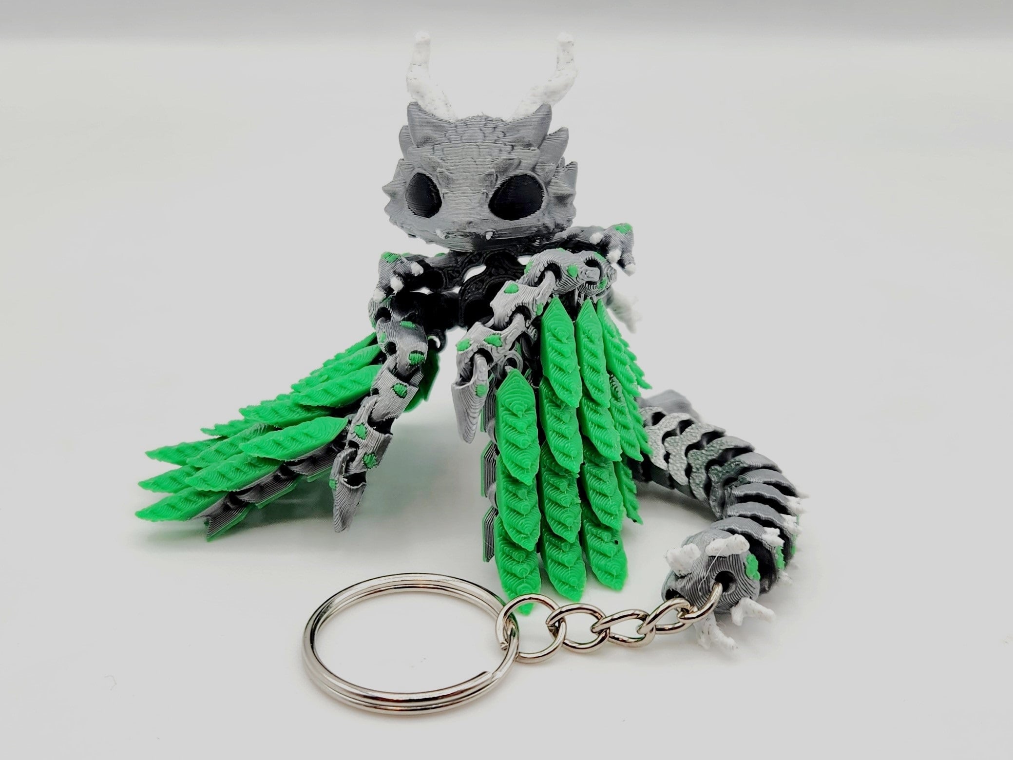 Baby Flexi Forest Dragon & Keychain Variant 3d model