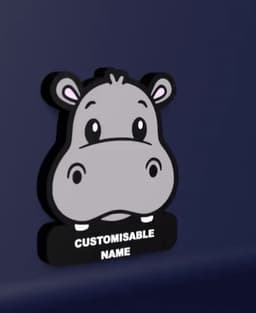 Cute Hippo - LED Strip compatible 3d model