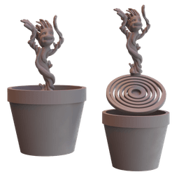 Springy Baby Groot in Pot 3d model