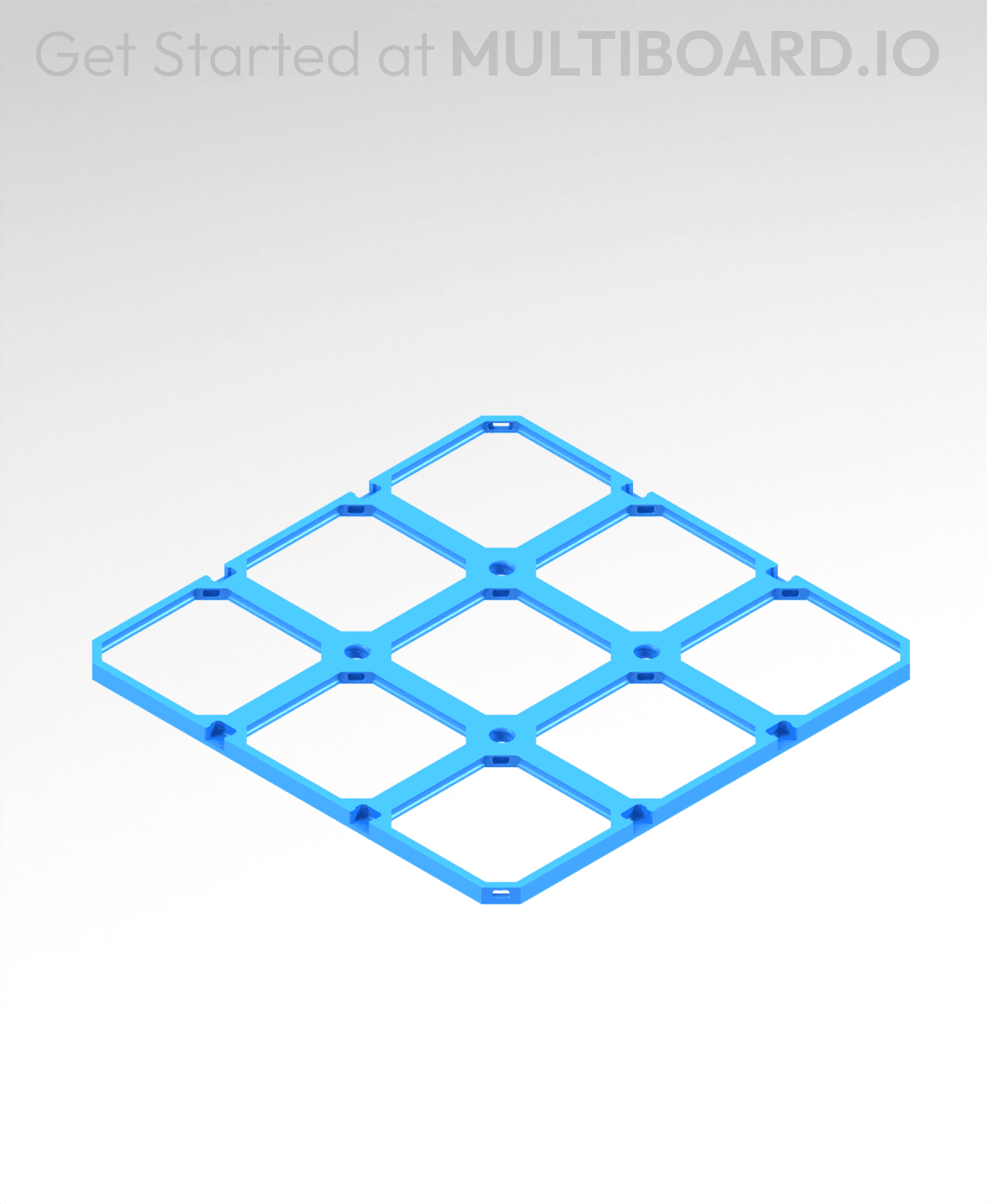 3x3 LU - Drop-In Multibin Panel 3d model