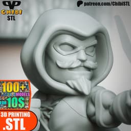 Green Arrow Chibi STL for 3D Printing ChibiSTL 3DXM 3d model