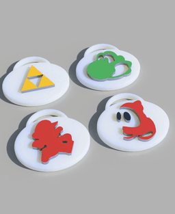 Video Game Key Rings Set 3 3d model