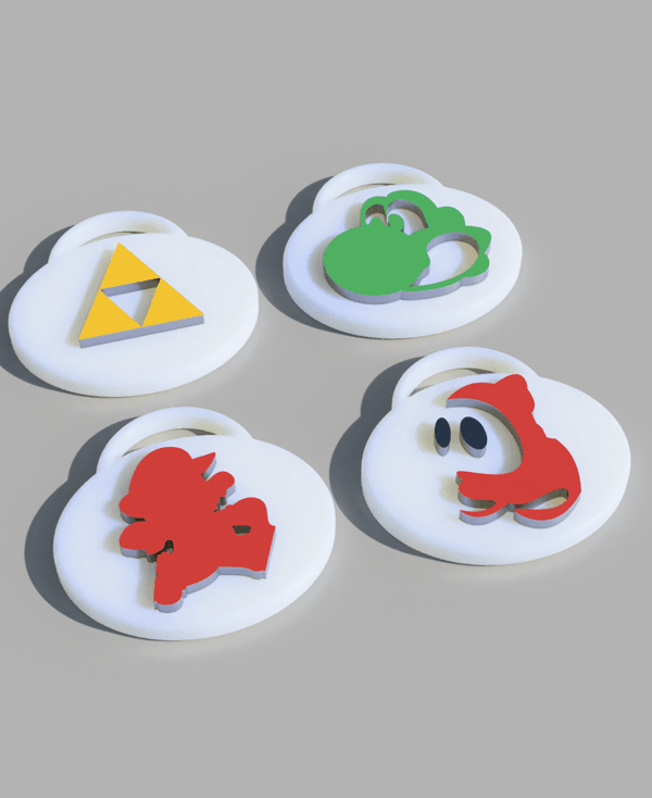Video Game Key Rings Set 3 3d model