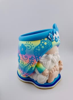 Shy Guy Gnome Planter Painted 3d model