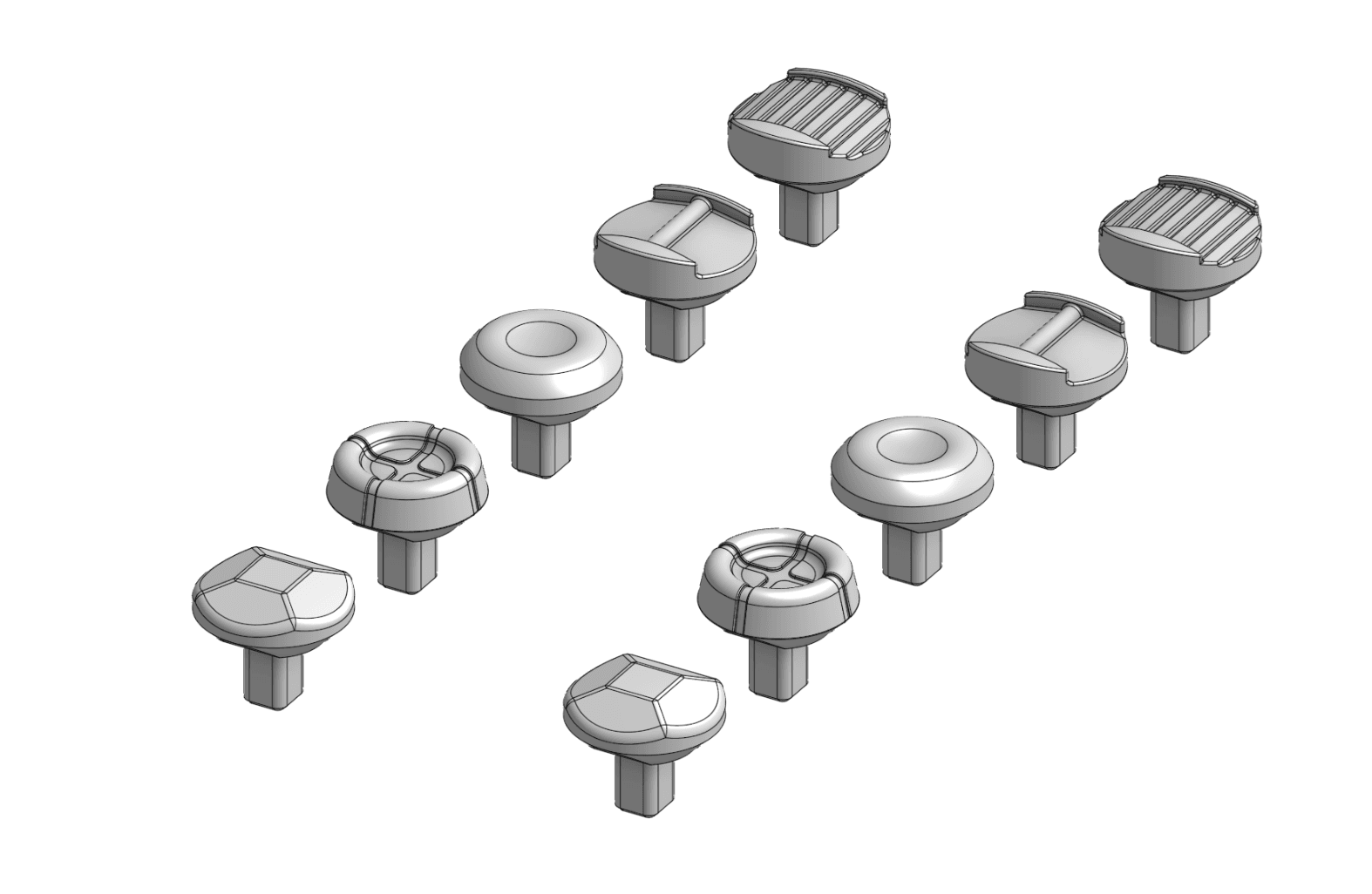 VKB Thumb Hat Switch Covers 3d model