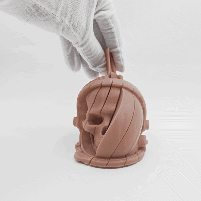 TWIST ASTRONAUT SKULL FIDGET RIGHT VISOR 3d model