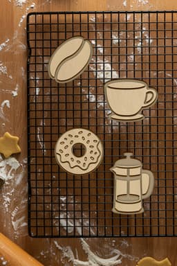 Coffee Cookie Cutter, Biscuit Cutter 3d model