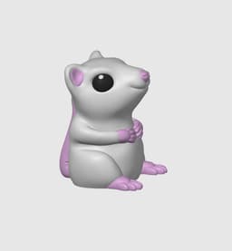 Rat Sitting Up 3d model