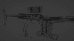 3d printable railgun rifle 3d model