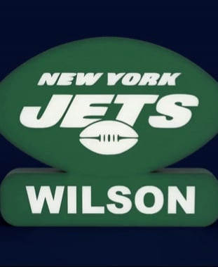 N.Y. Jets Sign - LED Strip Compatible 3d model