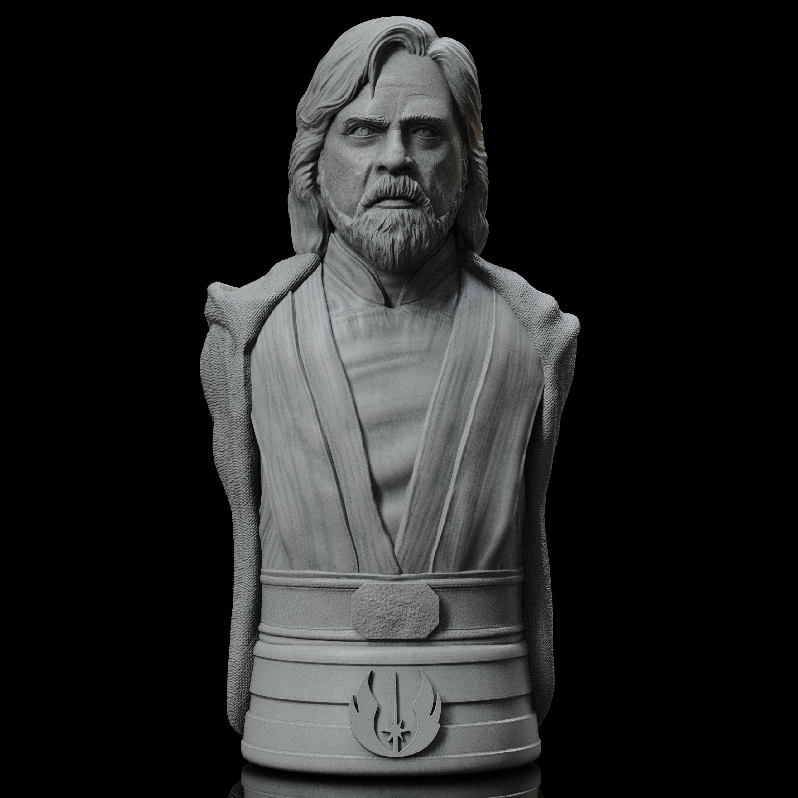 Luke Skywalker Bust (Pre-Supported) 3d model